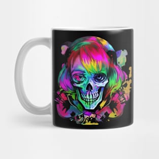 colorful skull and crossbones Mug